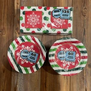 Christmas Paper Plates and Napkins Bundle